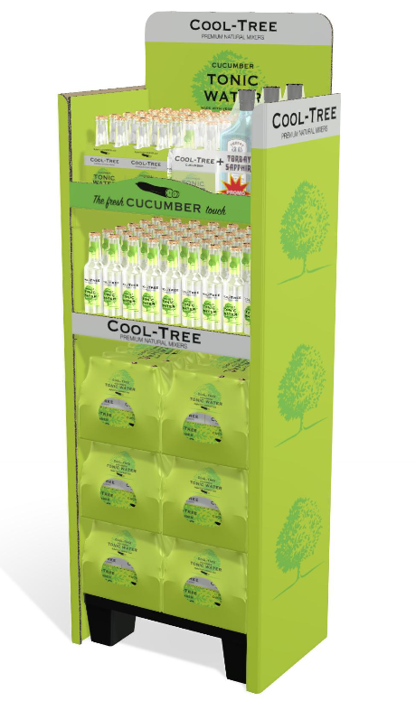 iC3D Opsis Model - Food - Cool Tree Cucumber Tonic Water - POS with 4-Packs - Picture