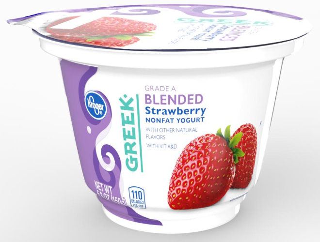 iC3D Opsis Model - Food - Plastic Cup - Kroger Greek Blended Strawberry Yogurt - Picture
