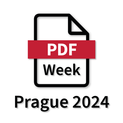 PDF Association, PDF Week 2024, Prague, 4--8 november 2024, Logo