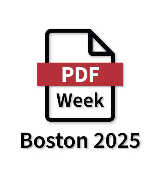 PDF Association, PDF Week 2025, Boston, April 28 -- May 28, 2025, Logo