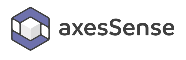 axesSense - Logo med horisontell text