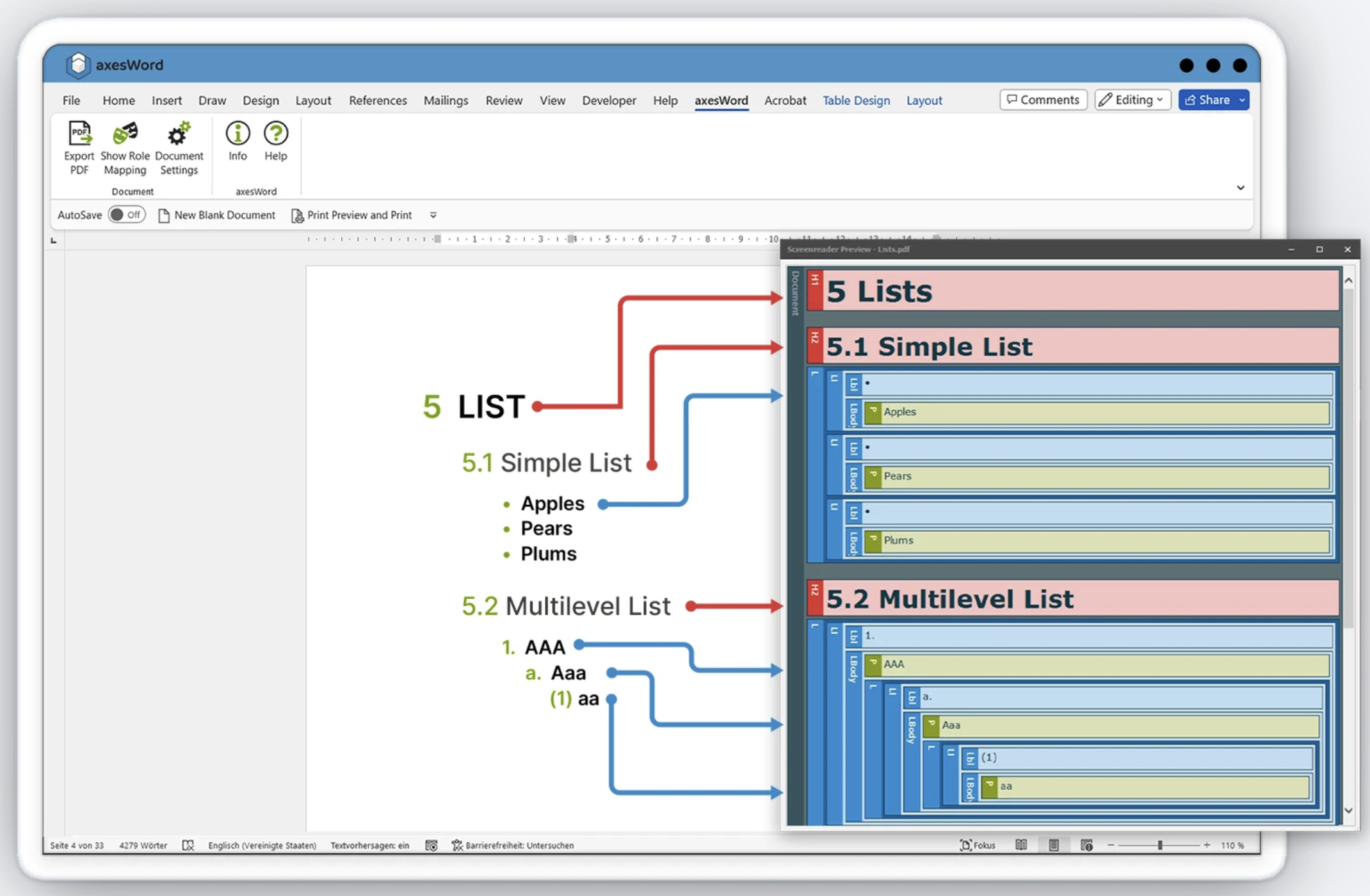 axes4 axesWord, Check your PDF PDF/UA compliance with the The PDF Accessibility Checker (PAC) - Picture