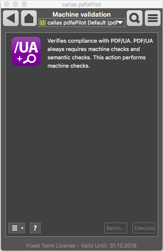 callas software pdfaPilot Switchboard - PDF/UA Machine Validation - Picture