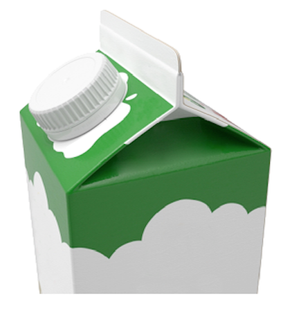 iC3D Carton Fold  - Milk Package Box with Cap - Picture