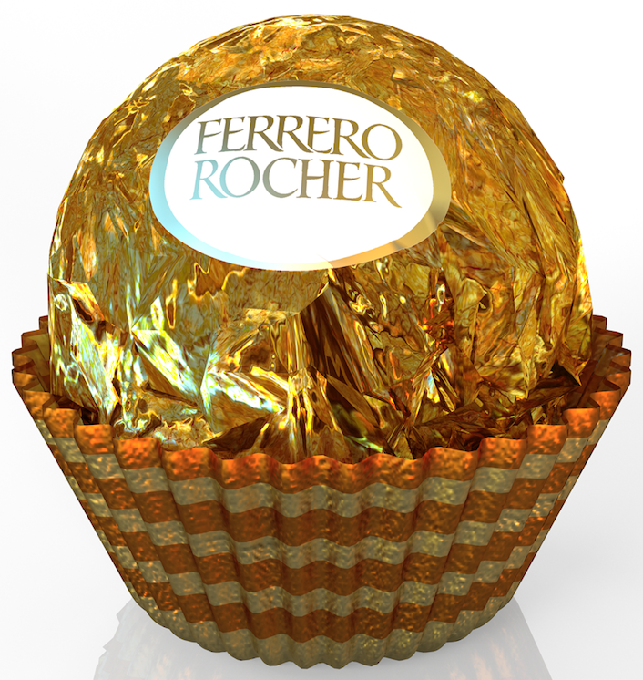 iC3D - Crinkle, Crumple, Dent, Bash  - Food - Ferrero Rocher Cake - Picture