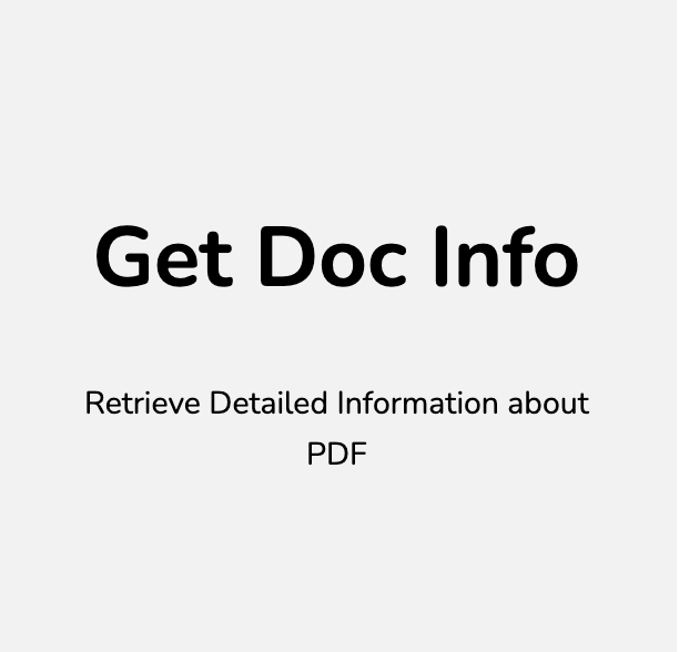 PDFix.io, Get Document Information, Retrieve Detailed Information about PDF Online - Banner